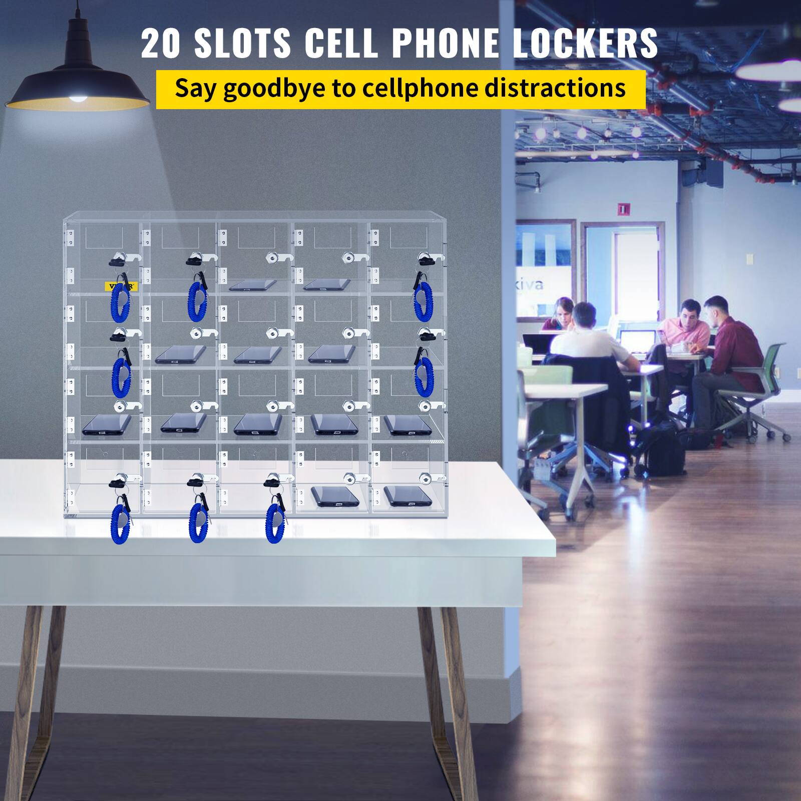 20 SLOTS CELL PHONE LOCKERS  
Say goodbye to cellphone distractions