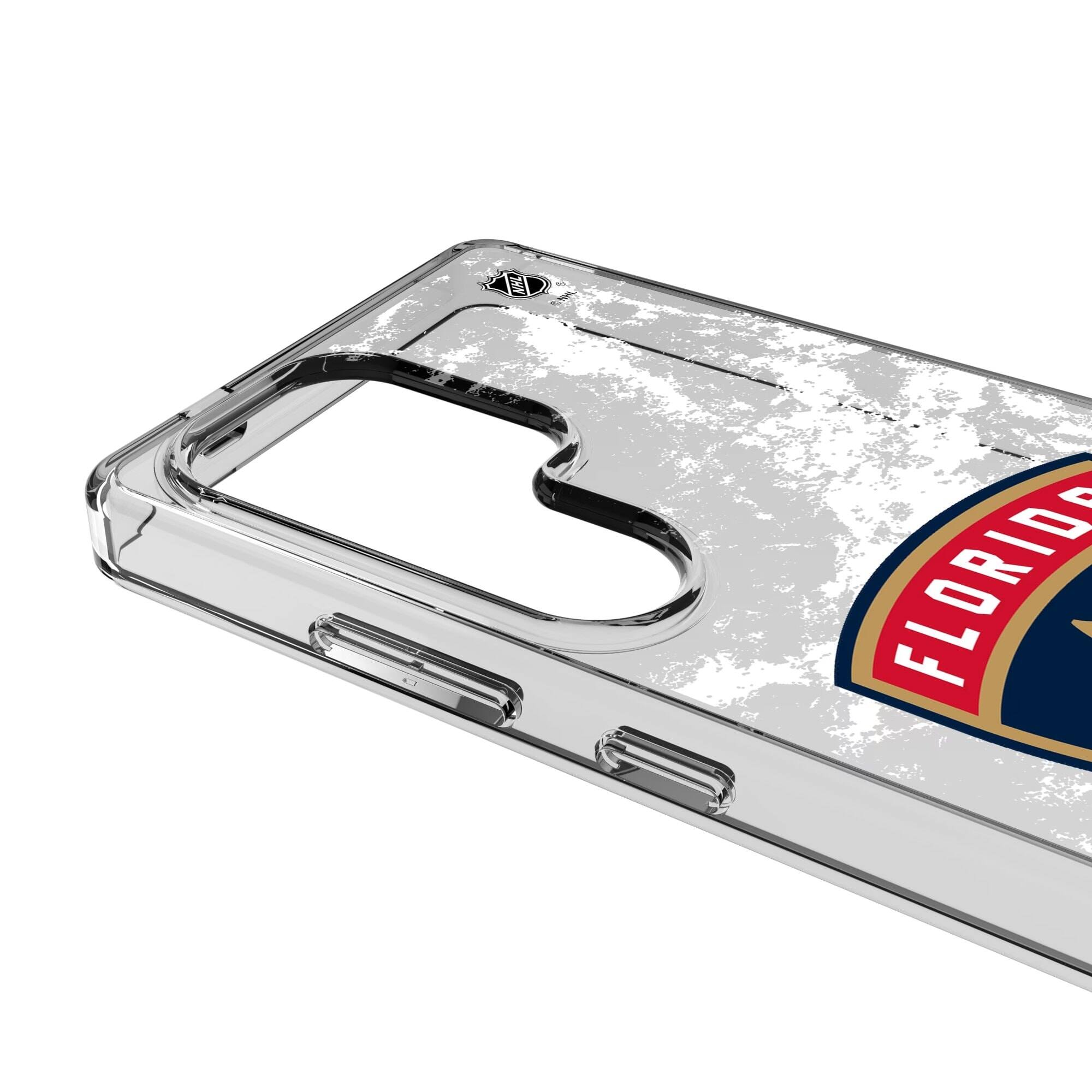 Alt View 2. Keyscaper - Florida Panthers Galaxy Stripe Clear Ice Case - S23 Ultra - Multicolor.