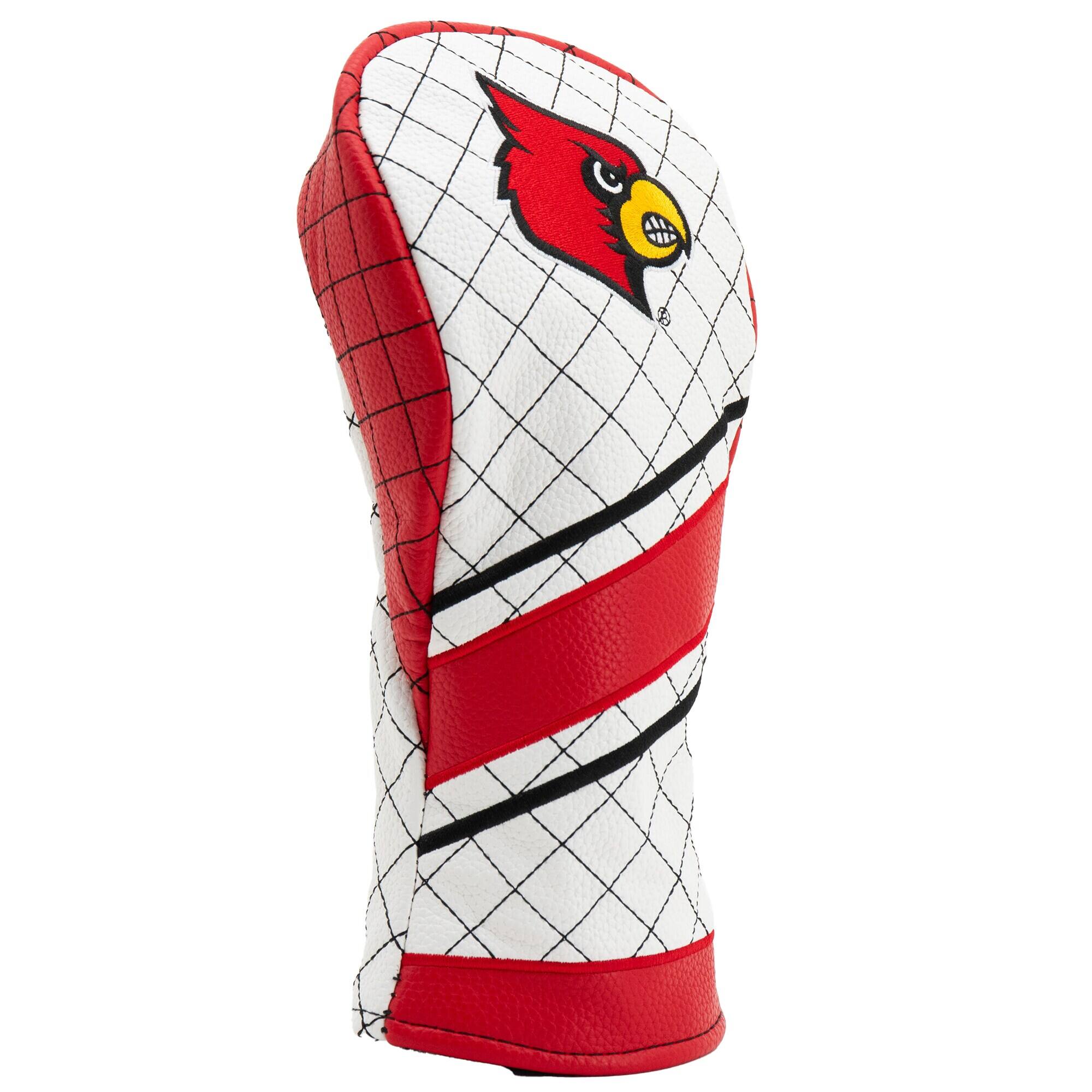 Alt View 2. Team Golf - Louisville Cardinals Striped Quilted Fairway Headcover - Multicolor.