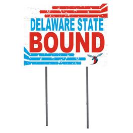 Jardine - Delaware State Hornets 18'' x 24'' Bound Yard Sign - White
