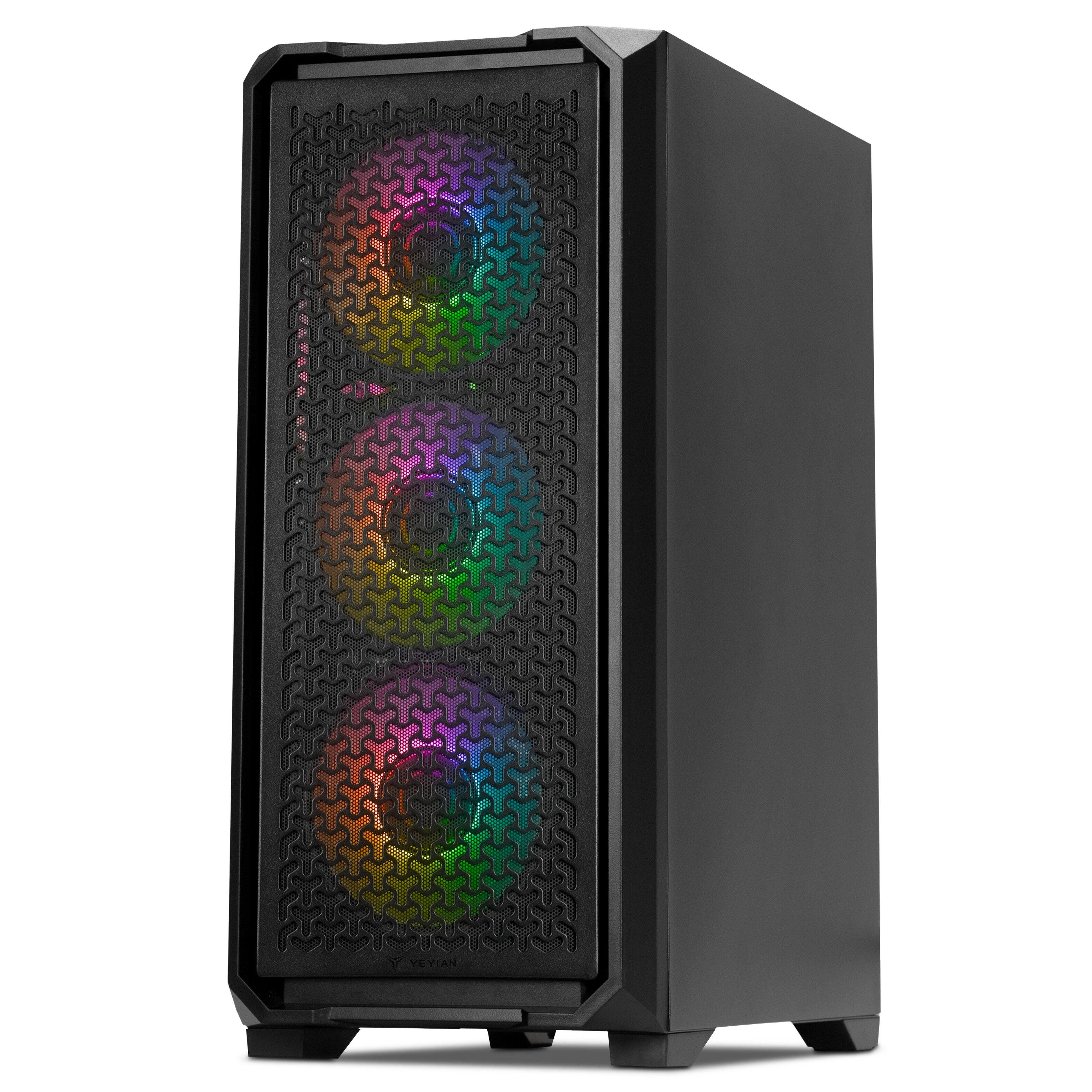 Back. YEYIAN - YEYIAN Gaming  Desktop PC Intel Core i5 14400F 32GB DDR5 NVIDIA RTX 5060 2TB SSD NVMe 650W 80+Gold -Black - Black.