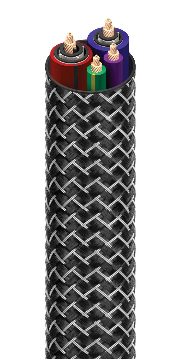 Alt View 13. AudioQuest - Blizzard 6.6' Power Cable with C19 to 3-Prong Wall Plug Connectors - Black.