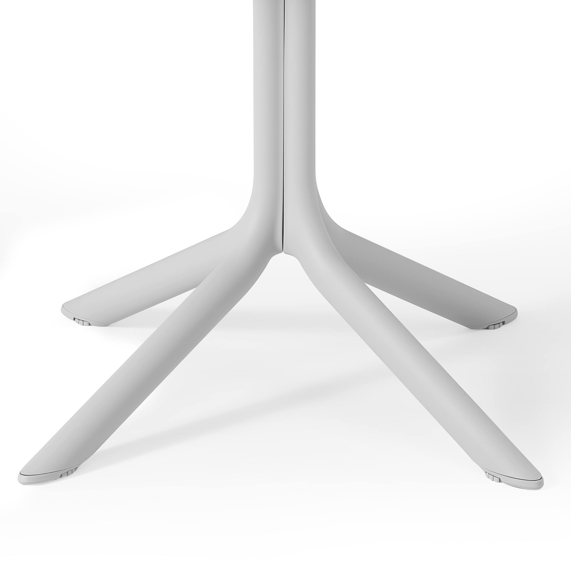 Alt View 4. WestinTrends - WestinTrends Playa 31.5" Square Outdoor Plastic Resin Patio Dining Table for 4 - Gray.