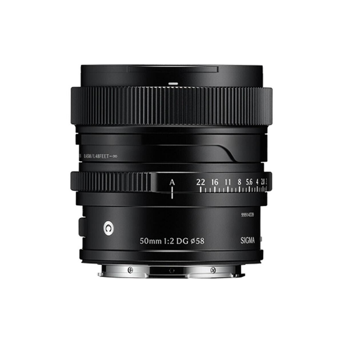 LISH/L48FEET-00

A
22 16 11 8 5.6 4 2.8

99914339

50mm 1:2 DG $58

SIGMA