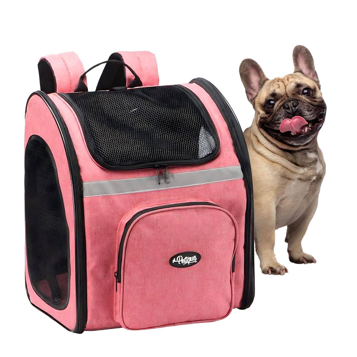 Angle. Petique - Petique Pet Backpacker, Pet Carrier for Small Size Pets, Ventilated Backpack Bag for Cats & Dogs.