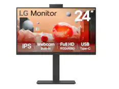 LG Monitor 24" Webcam Full HD Built-in 1920x1080 IPS USB Type-C