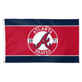 WinCraft - Atlanta Braves 3' x 5' Applique Flag - Multicolor