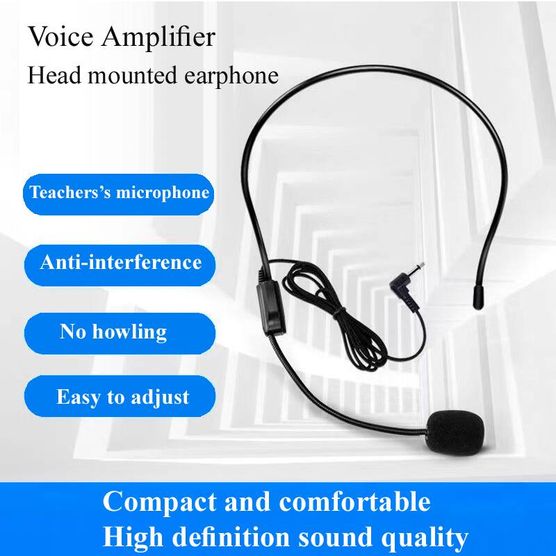Voice Amplifier  
Head mounted earphone  

- Teachers' microphone  
- Anti-interference  
- No howling  
- Easy to adjust  

Compact and comfortable  
High definition sound quality
