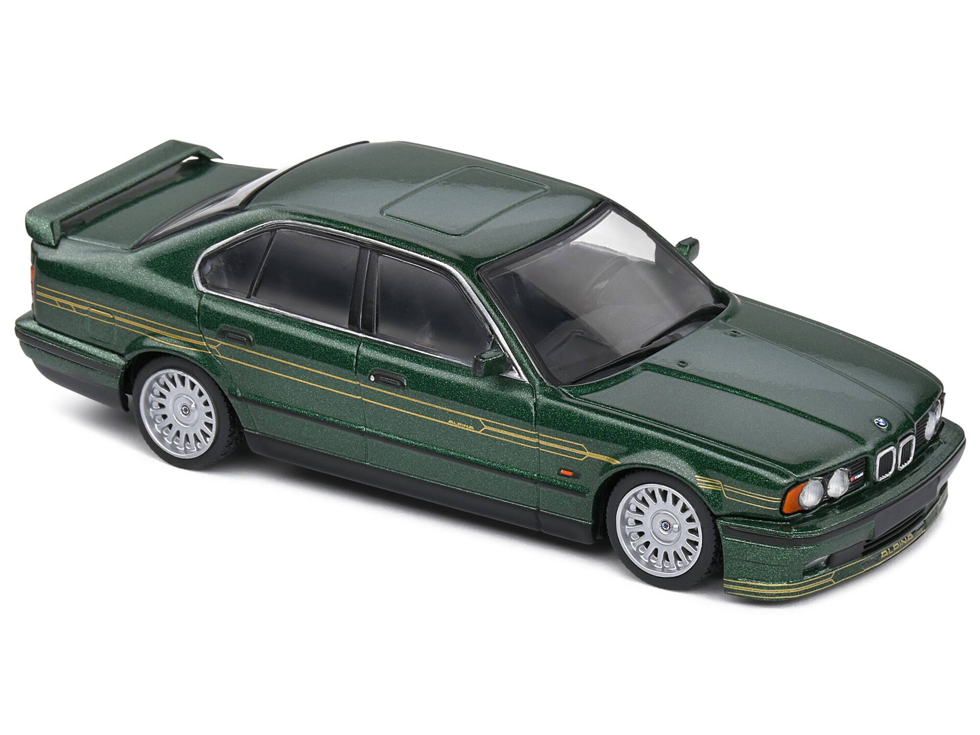 Back. Solido - 1994 BMW E34 Alpina B10 BiTurbo Alpina Green Metallic 1/43 Diecast Model Car by Solido - Green Metallic.