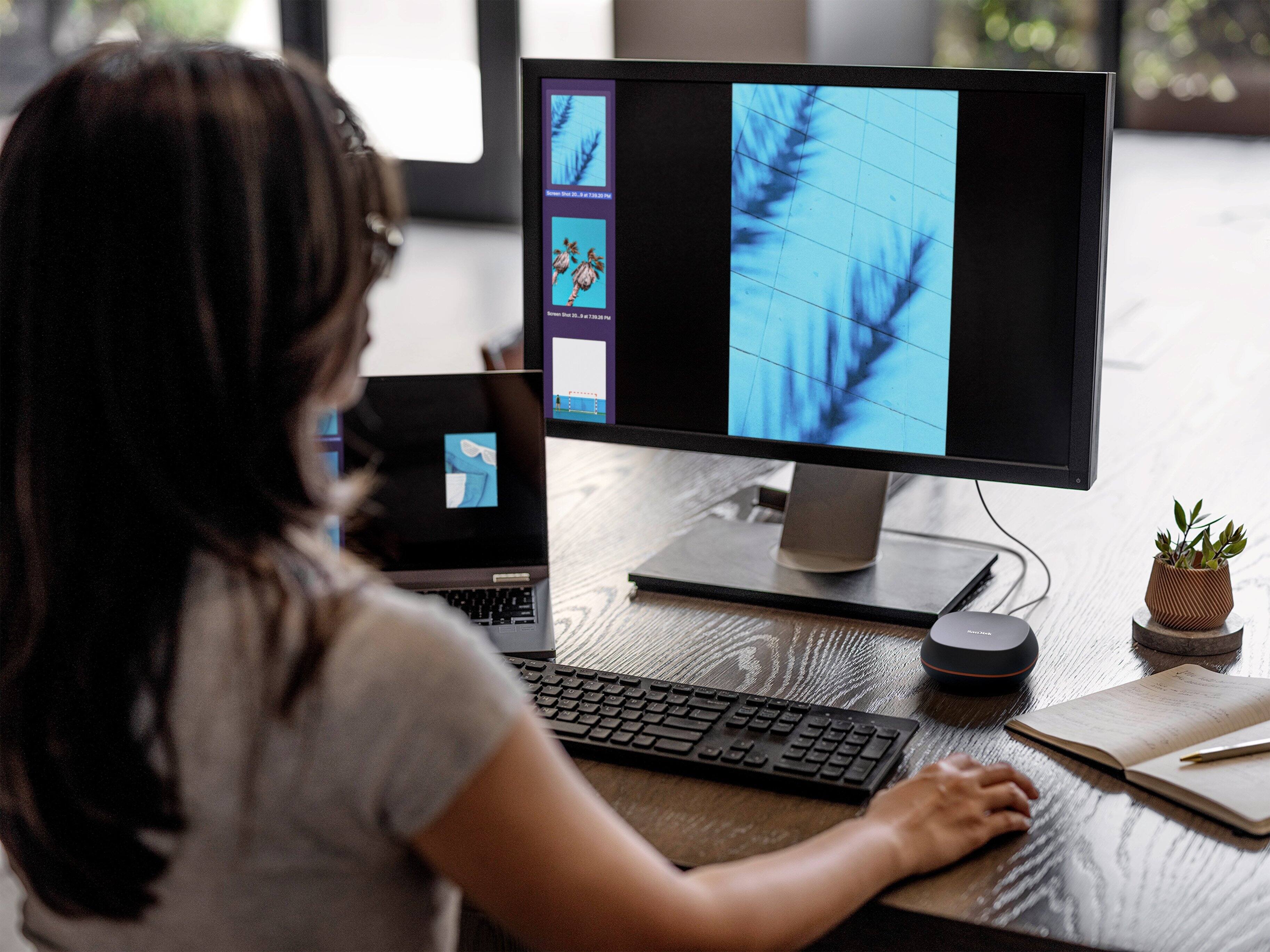 Alt View 11. SANDISK - 4TB  Desk Drive  USB Type-C Desktop External SSD - black.