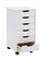 Alt View 13. Linon Home Décor - Monte Six-Drawer Rolling Storage Cart - Whitewash.