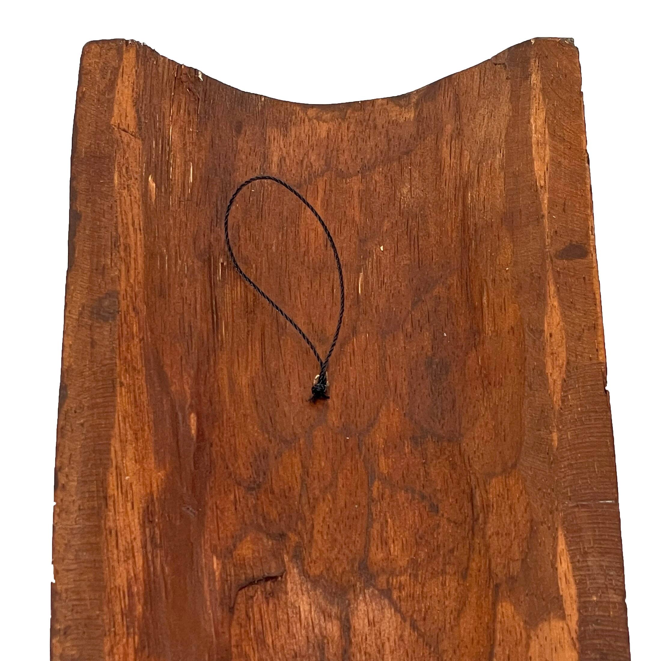 Alt View 3. Zeckos - 24 Inch Hand Carved Tiki Mask Wall Decor Tropical Beach Home Hanging Art Set / 3 - Brown.