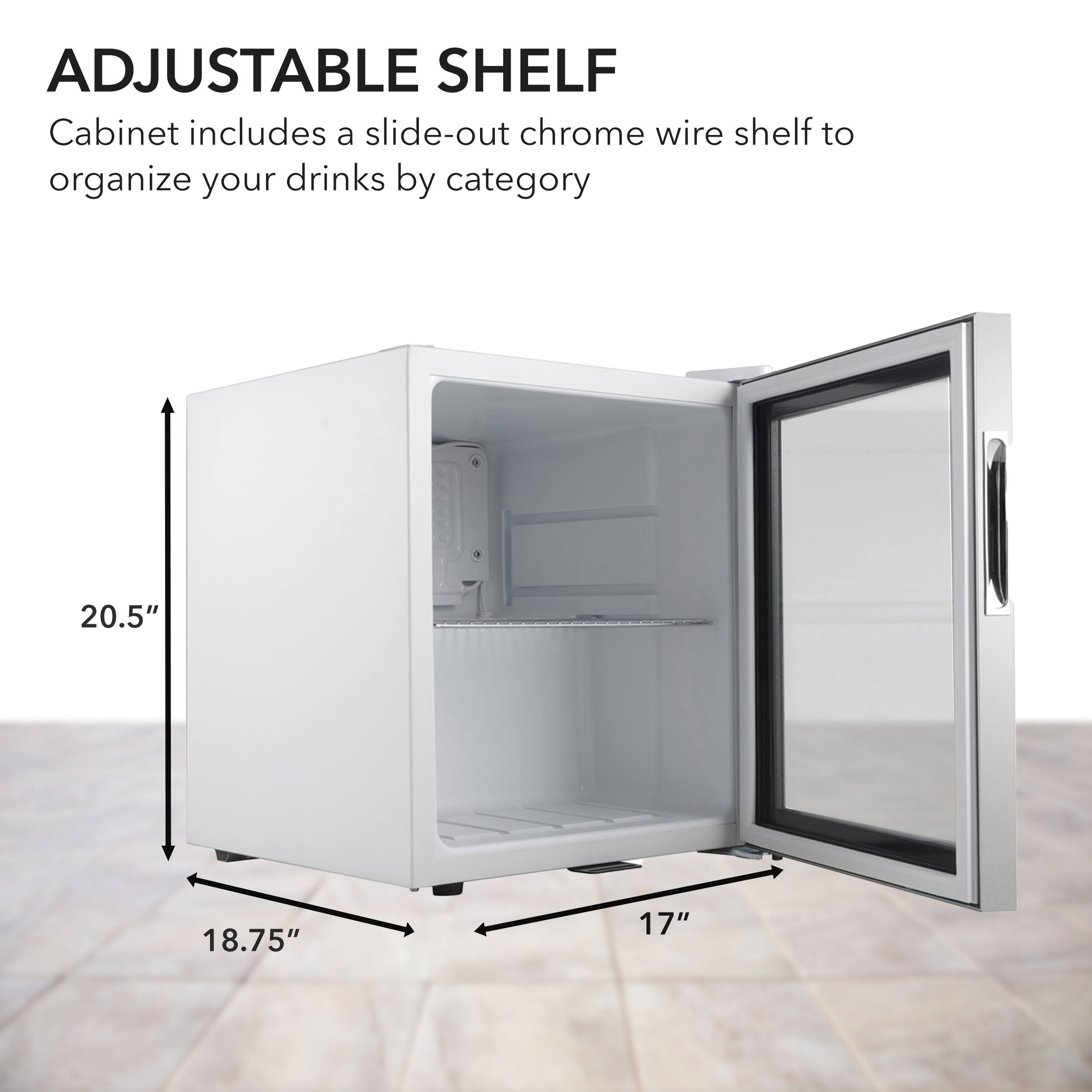 Alt View 15. Whynter - 62-Can Beverage Refrigerator With Lock - Silver.