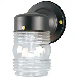 Westinghouse - Matte Black Switch Incandescent Jelly Jar Light