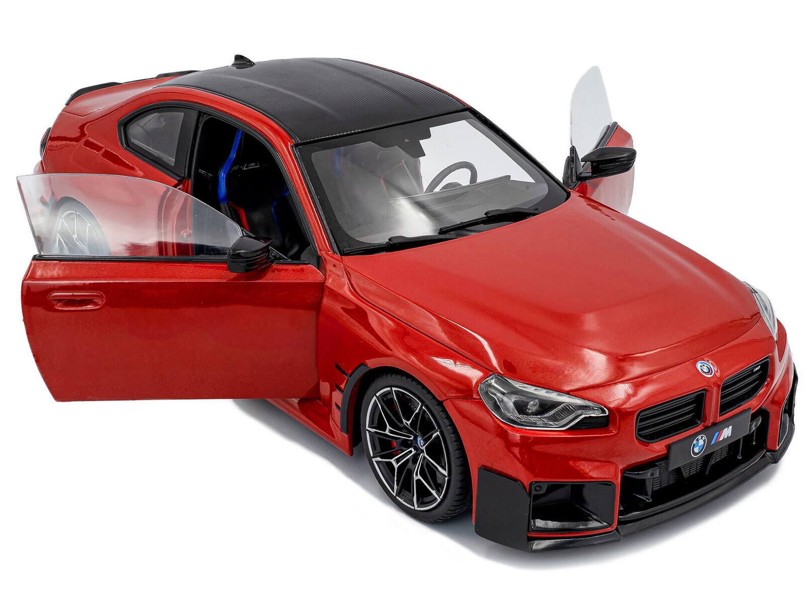 Alt View 1. Solido - 2024 BMW M2 Performance Parts Toronto Red Metallic with Carbon Top 1/18 Diecast Model Car by Solido.