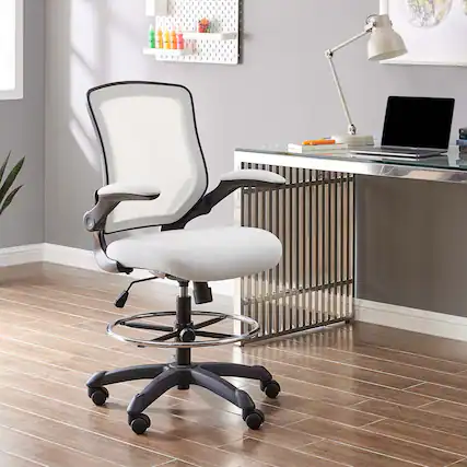 Front. Modway - Veer Drafting Chair by Modway - Gray.