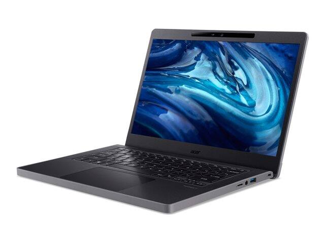 Left. Acer - TravelMate B5 14 TMB514-31 14" Laptop Intel Core i3 N305 3.8GHz 8GB RAM 256GB SSD Windows 11 Pro - Black.