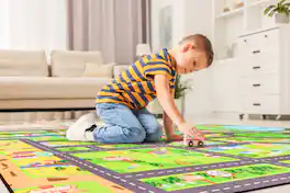 Sorbus - Car Mat - City Road Washable Rug for Kids, Car Carpet, Floor Play Mats, Easy to Clean Washable Rug (Extra Large) - Green