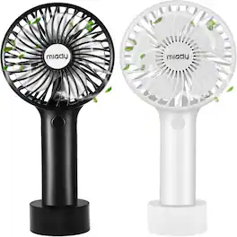 Loheer - 2-Pack Portable Handheld Fan 5000mAh Mini USB Rechargeable Personal Electric Fan for Travel Office