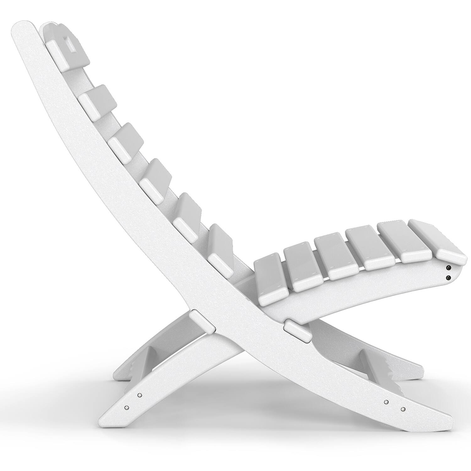 Back. FODINGHILL - Folding Xavier Wave Chairs , Portable HDPE Adirondack Chairs, All-Weather Outdoor Chairs - White.