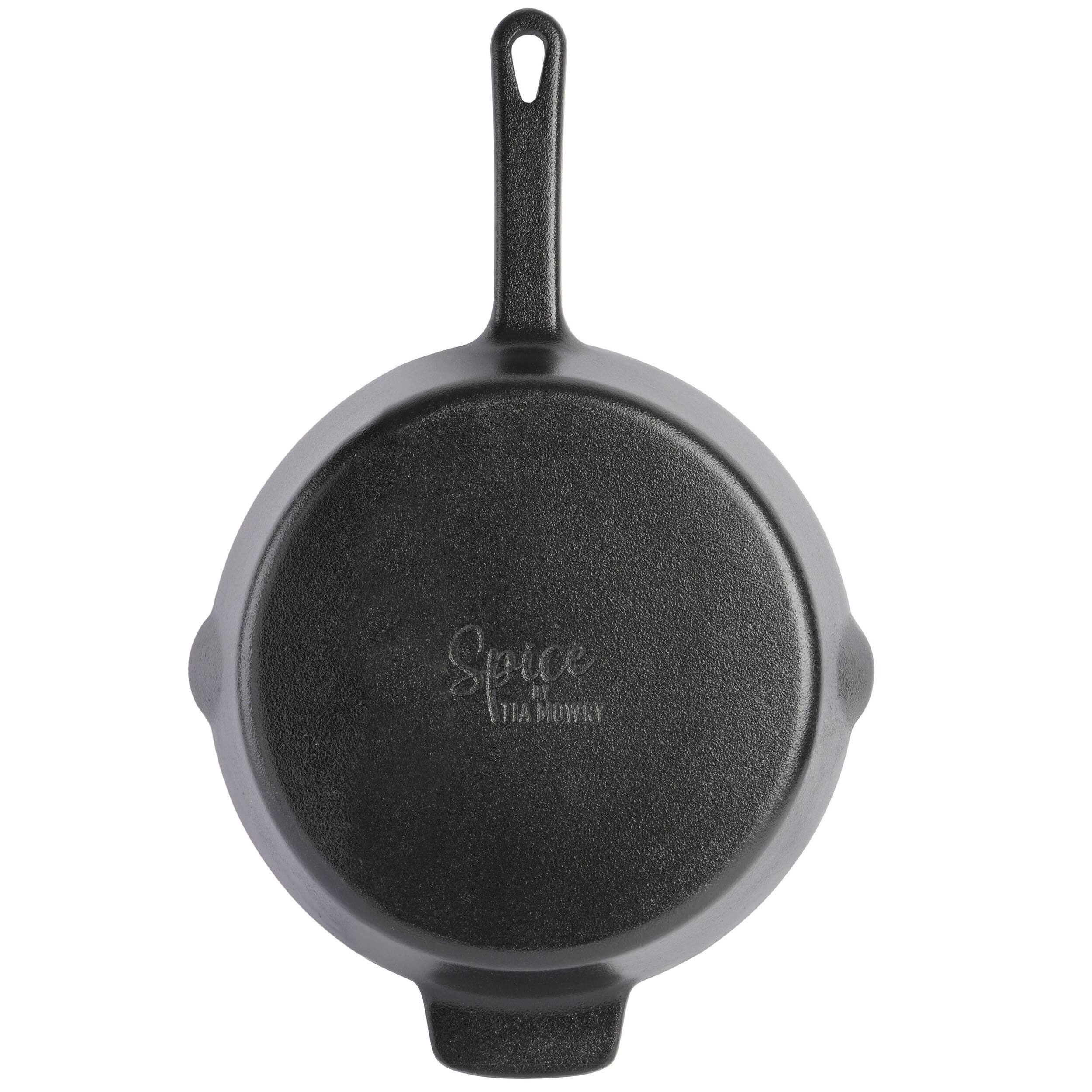 Gibson - Spice by Tia Mowry Savory Saffron Preseasoned 10 Inch Cast Iron Skillet - Black - Thumbnail 2
