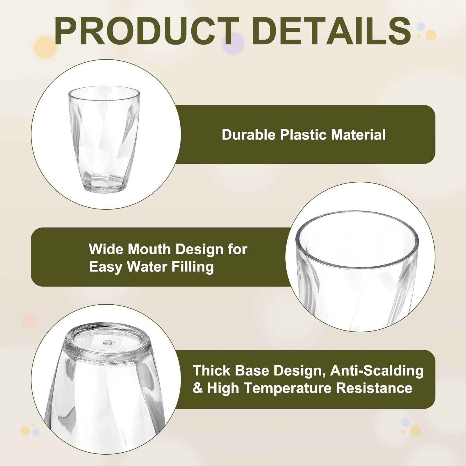 PRODUCT DETAILS

- Durable Plastic Material
- Wide Mouth Design for Easy Water Filling
- Thick Base Design, Anti-Scalding & High Temperature Resistance