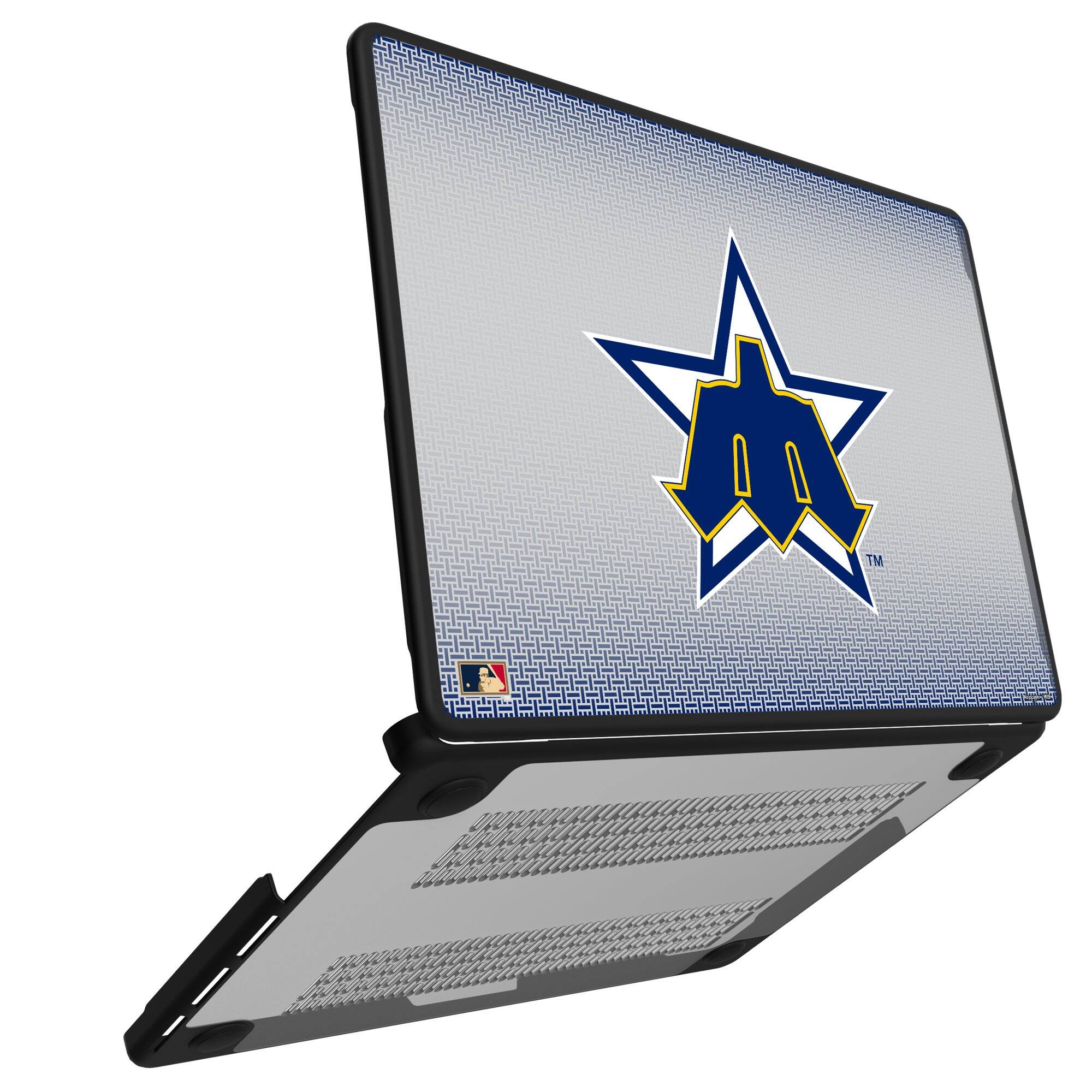 Alt View 1. Keyscaper - Seattle Mariners Linen MacBook Case - Air 15 in - Multicolor.
