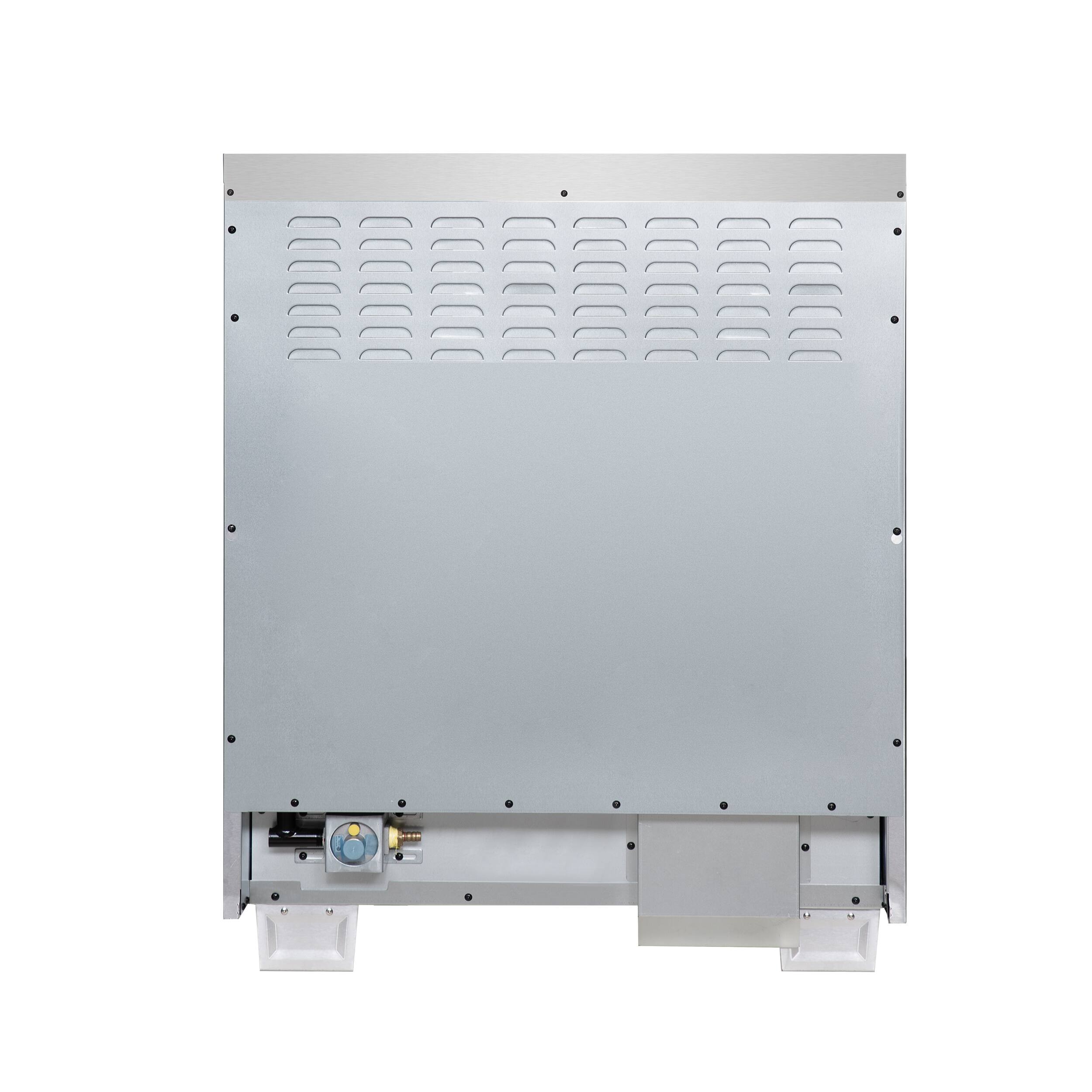 Back. Forno Appliances - Capriasca 4.32 Cu. Ft. Dual Fuel Range with French Door Design - Black.