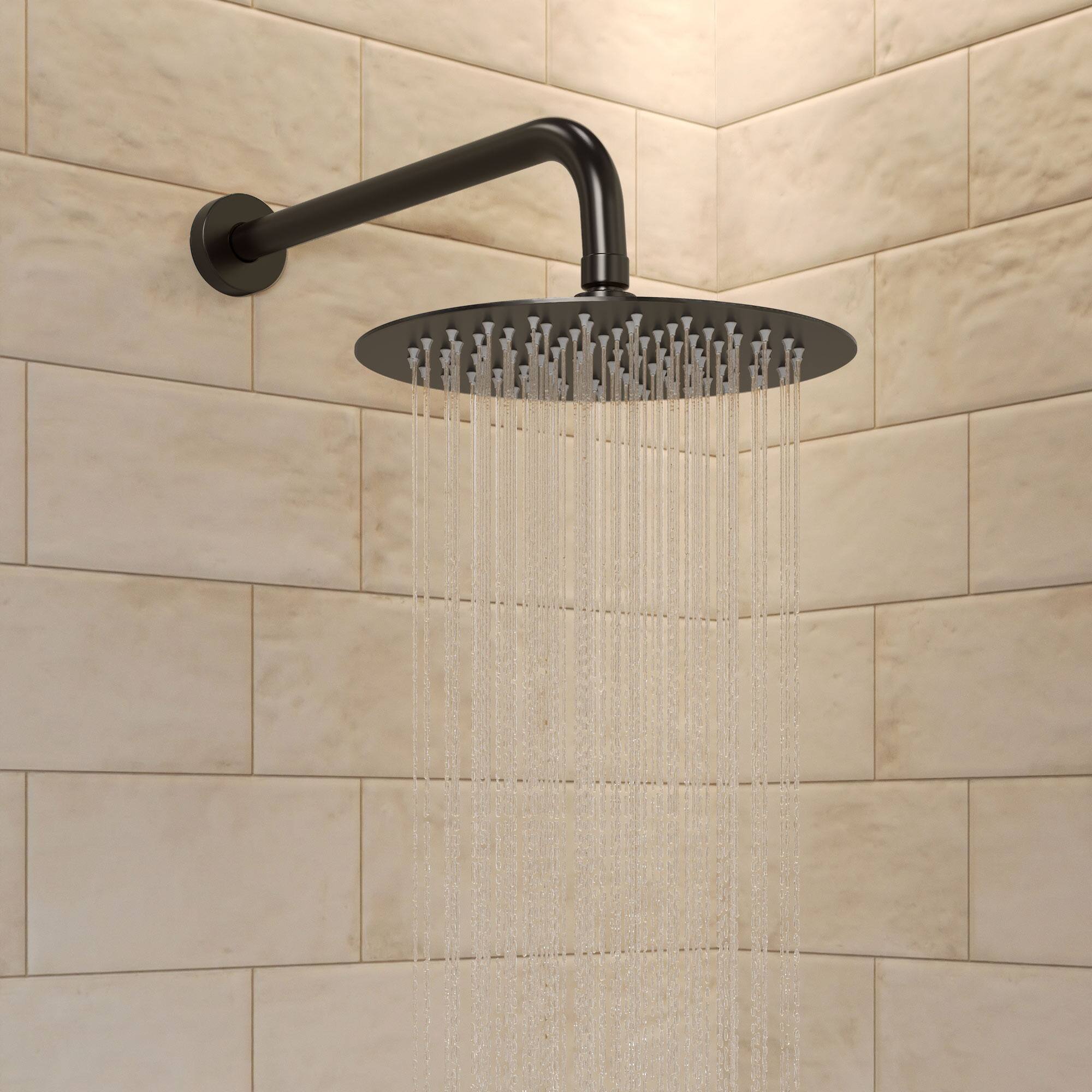 Alt View 7. GRANDJOY - 3‑in‑1 Shower Faucet System with 10" Rainfall Shower Head, Handheld Sprayer, and Tub Spout for Modern Bathroom - Matte Black.
