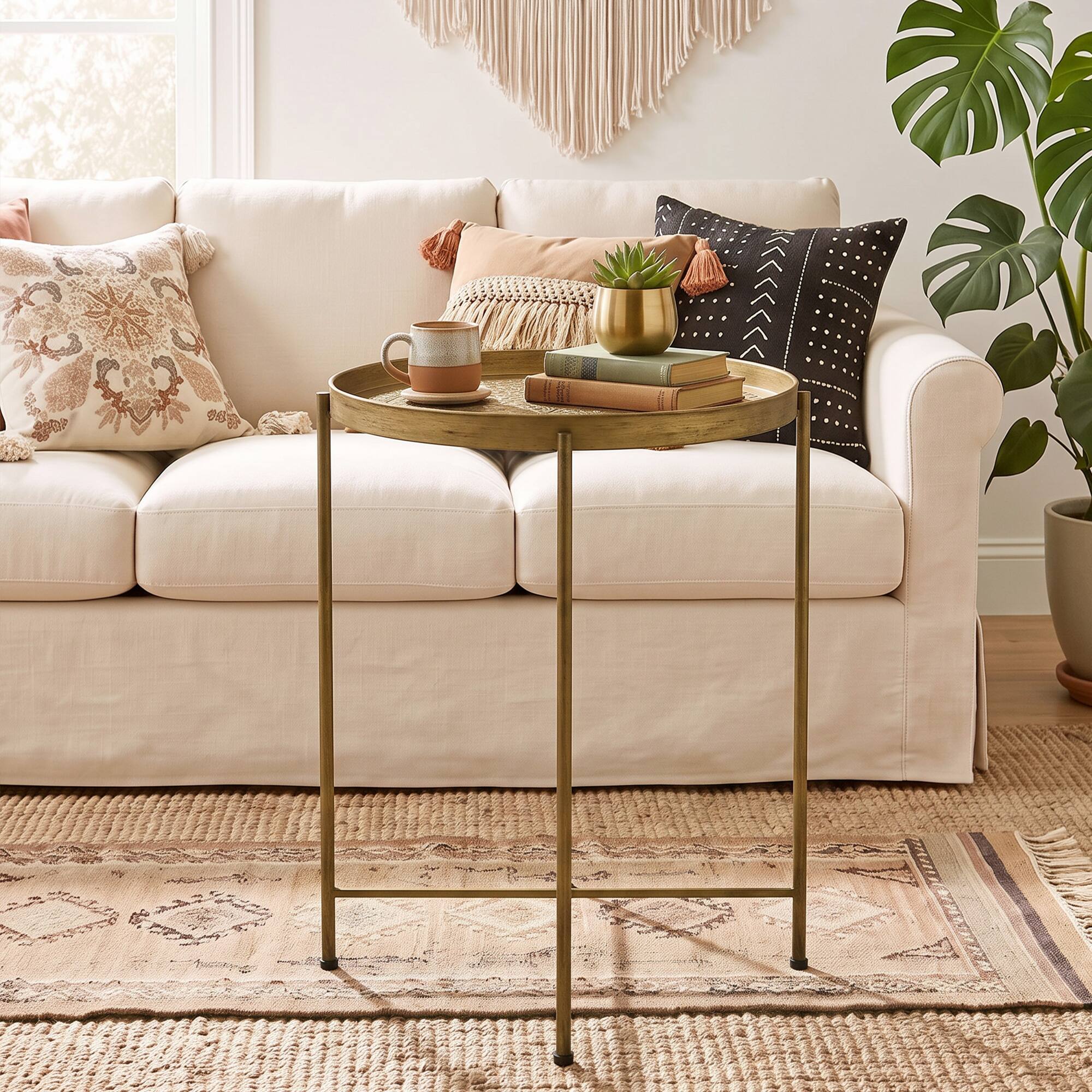 Alt View 5. Homcom - Table for Living Room - Gold.