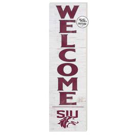 Jardine - Southern Illinois Salukis 10'' x 35'' Indoor/Outdoor Welcome Sign - White