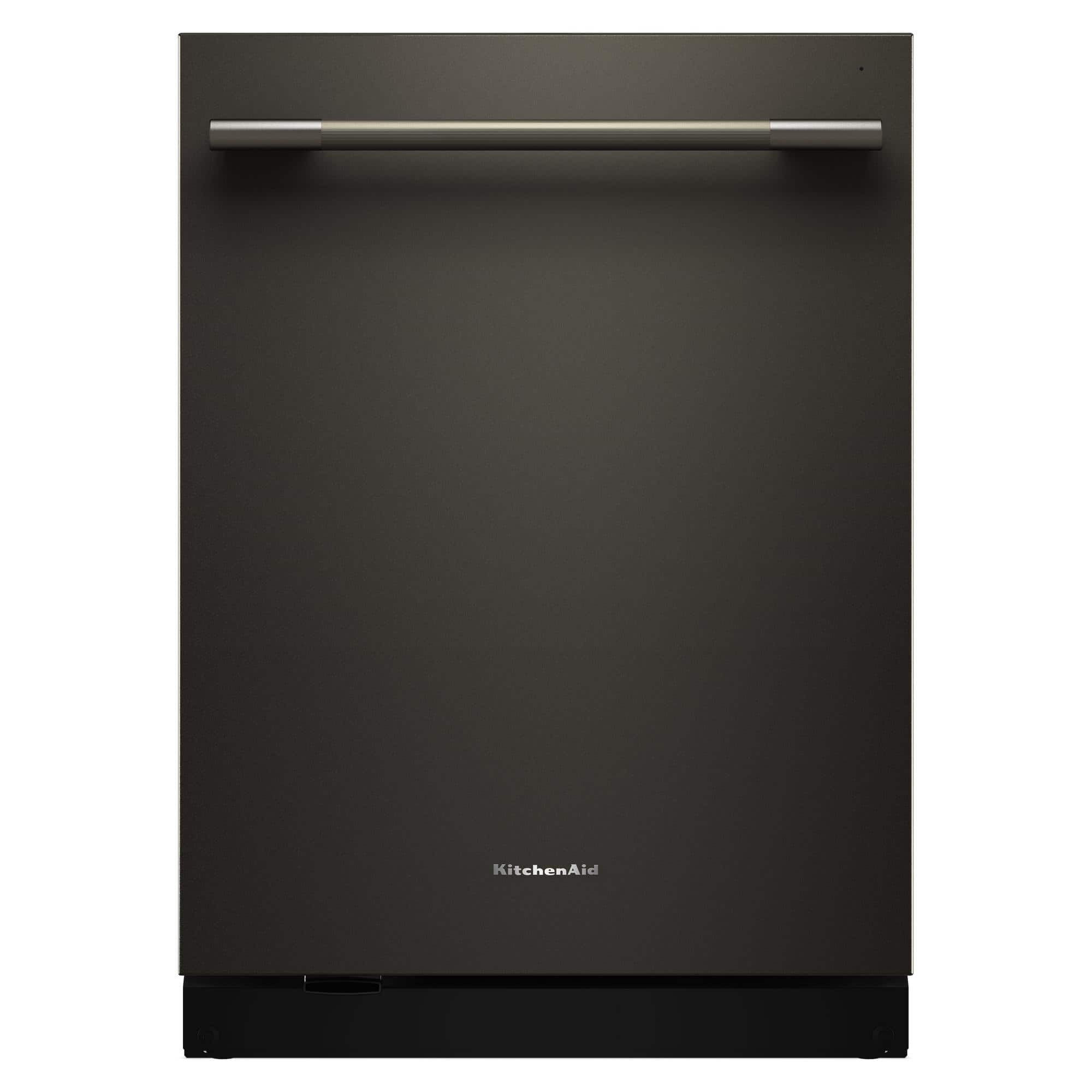 Front. KitchenAid - 24" Top Control Built-In Dishwasher with 360 Max Jets Third Rack and Advanced ProDry System, 44 dBA - Black Ore.