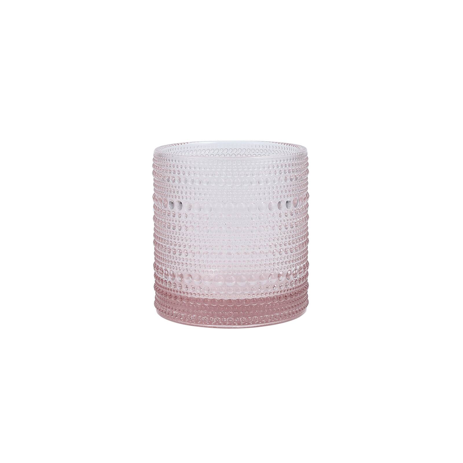 Front. Fortessa - D&V By  Jupiter Triple Old Fashion Glass, 13.9 ounce, Set of 6, Pink - Pink.