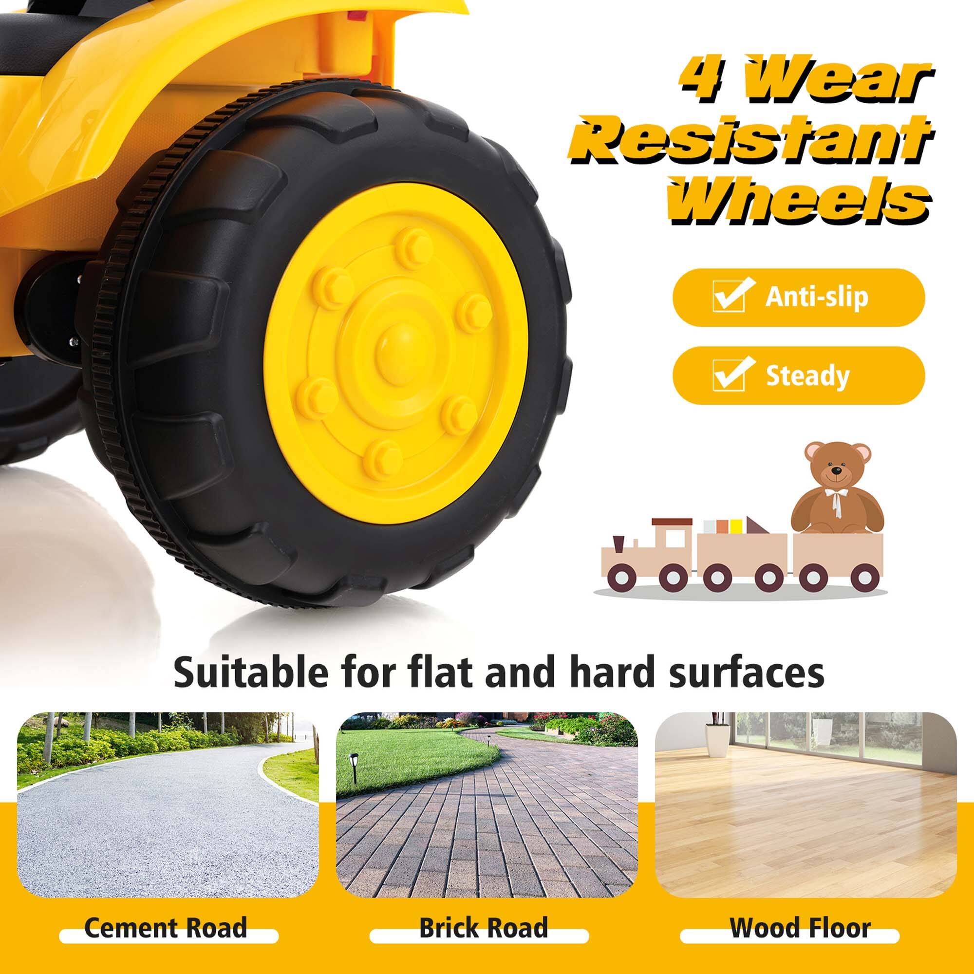 4 Wear Resistant Wheels

- Anti-slip
- Steady

Suitable for flat and hard surfaces

- Cement Road
- Brick Road
- Wood Floor