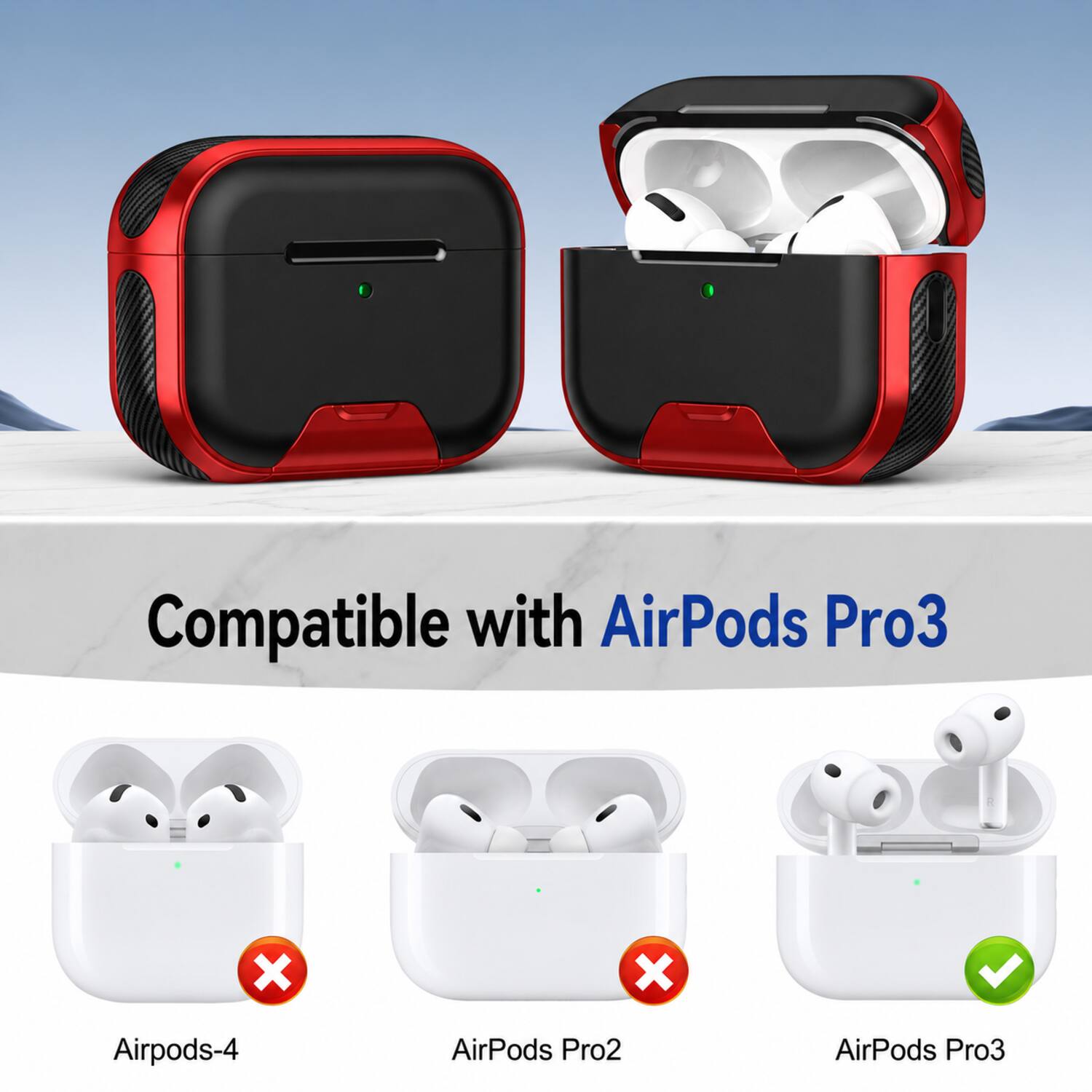 Compatible with AirPods Pro3

X
X
AirPods-4
AirPods Pro2
AirPods Pro3