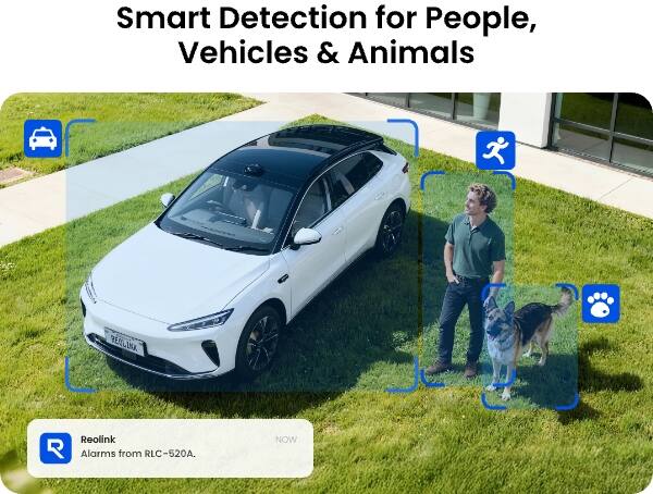Smart Detection for People, Vehicles & Animals

REOLINK
Reolink Alarms from RLC-520A.
NOW