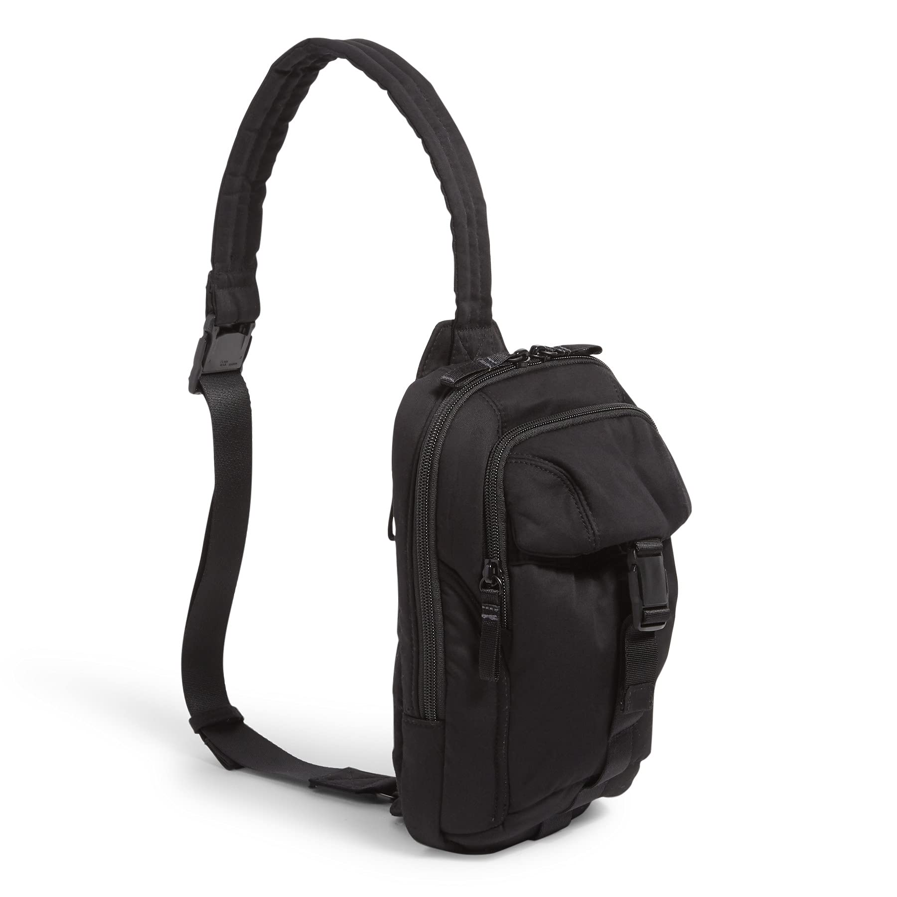 Alt View 1. Live At Space - Women's Cotton Utility Sling Backpack  Black - Recycled One Size - Galaxy Gray - Recycled Cotton-One Size.