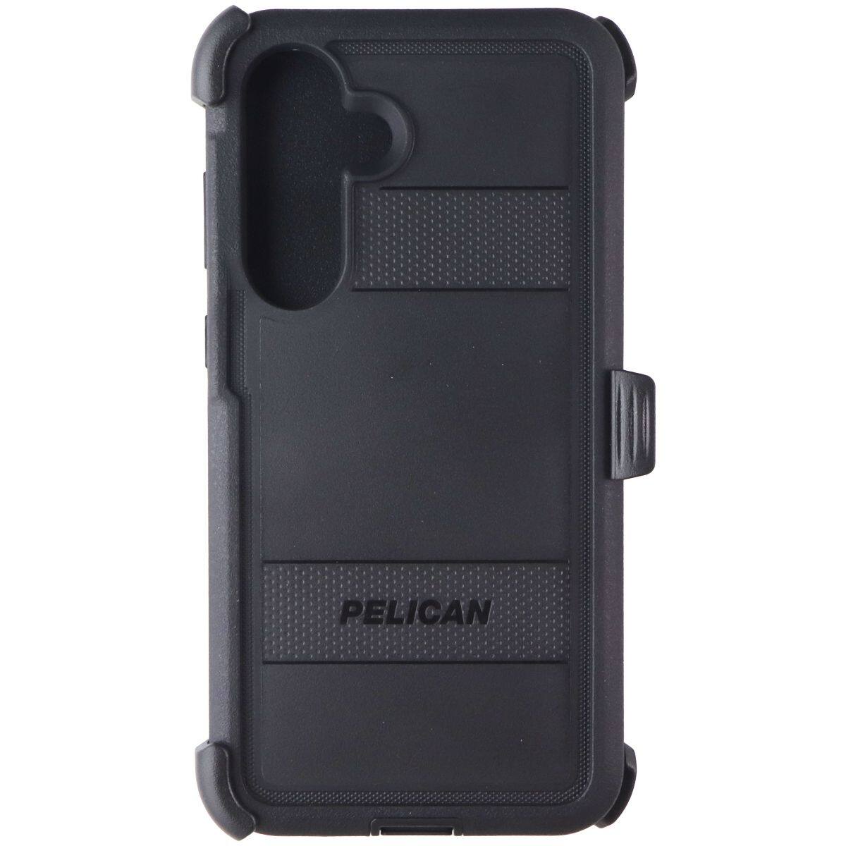 Front. Pelican - Pelican Voyager Magnetic Case + Holster for Samsung Galaxy S25 FE - Black - Black.