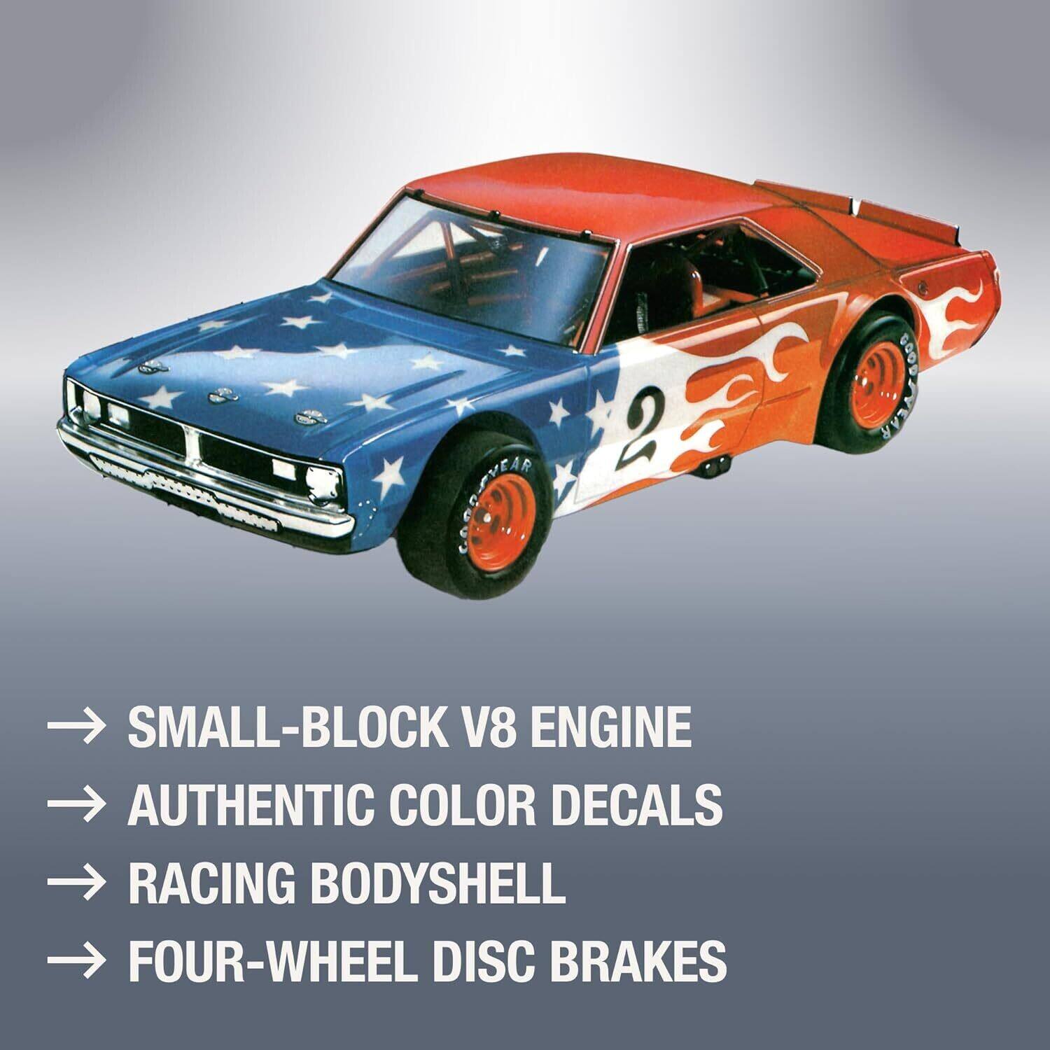 - SMALL-BLOCK V8 ENGINE
- AUTHENTIC COLOR DECALS
- RACING BODYSHIELD
- FOUR-WHEEL DISC BRAKES