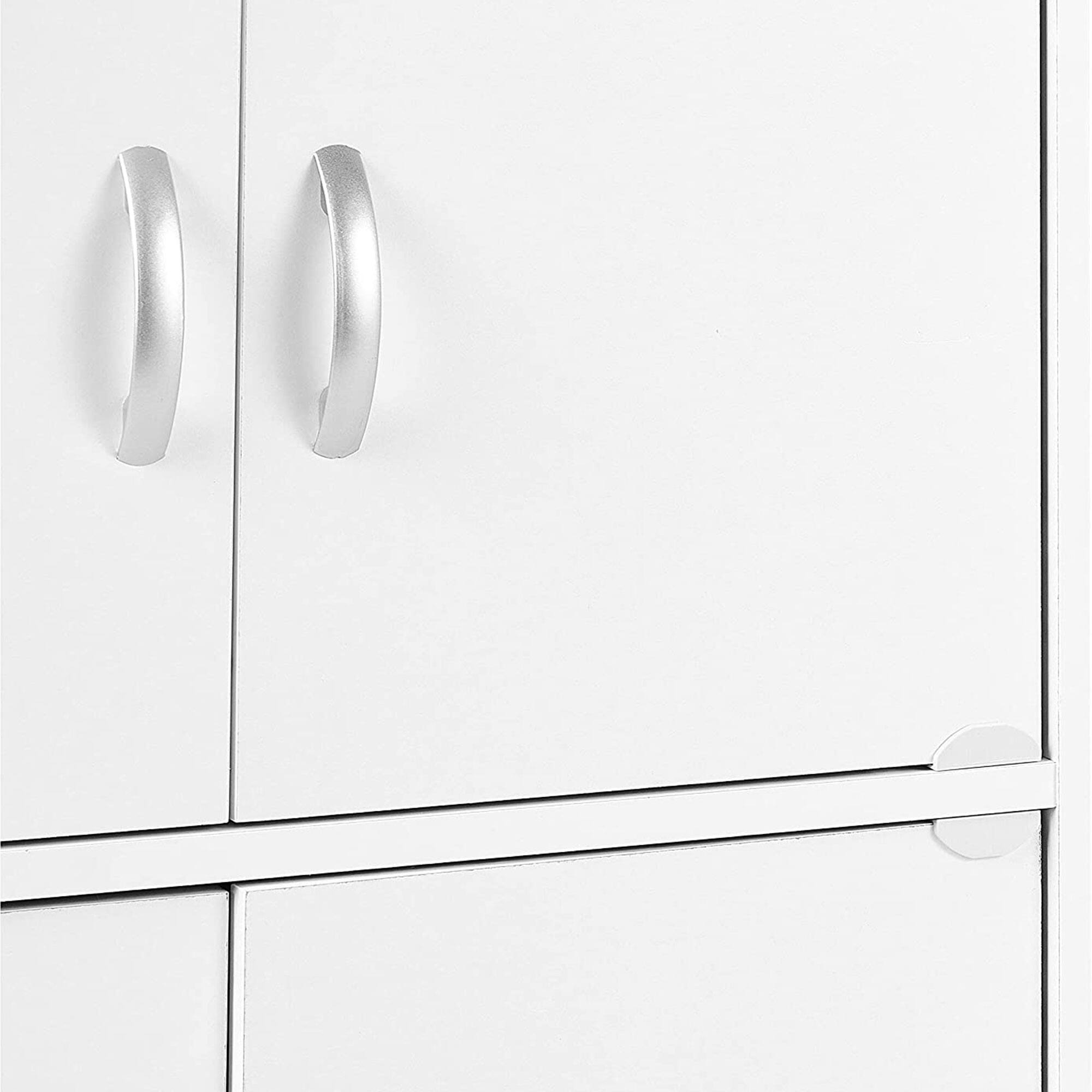 Alt View 3. Hodedah - Hodedah 8 Door Enclosed Multipurpose Storage Cabinet for Home and Office, White - White.