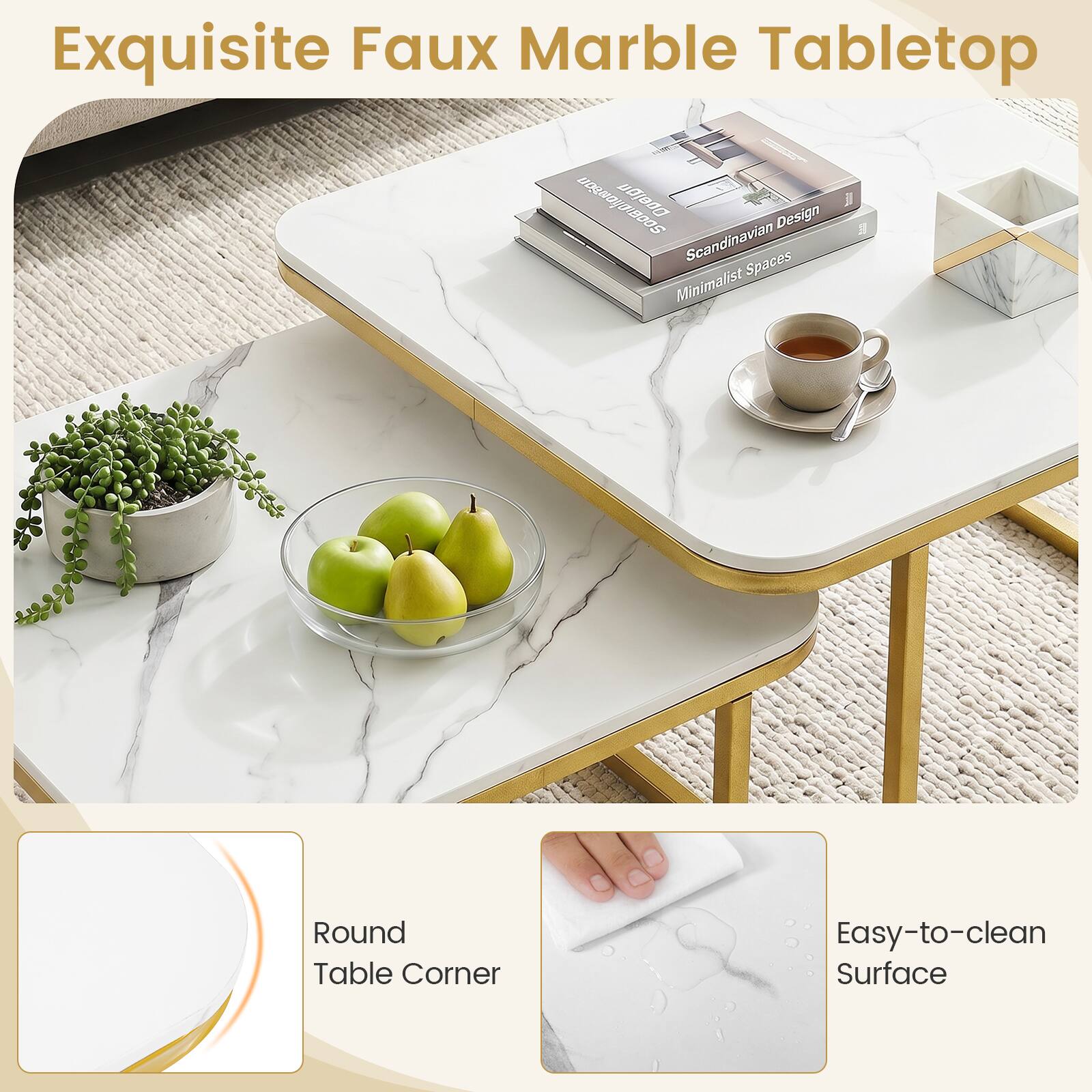 Exquisite Faux Marble Tabletop UDBNOTa005

Design Scandinavian Spaces Minimalist Round Table Corner Easy-to-clean Surface