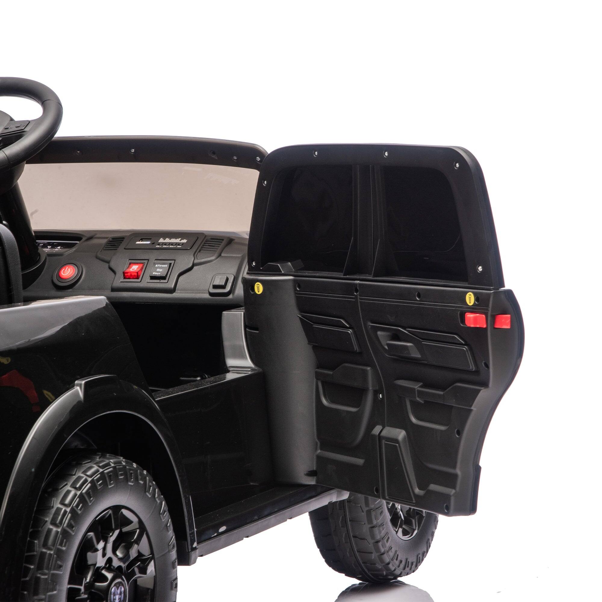 Alt View 2. Boyel Living - 3+ Black 24V Kids Ride On UTV with Parents Remote Control Twin 80W Motors with 24V5 - black.