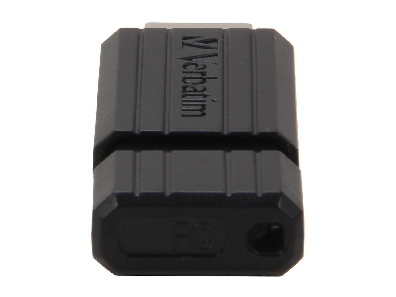 Alt View 3. Verbatim - Verbatim Pinstripe 32GB USB 2.0 Flash Drive 49064 - Black.