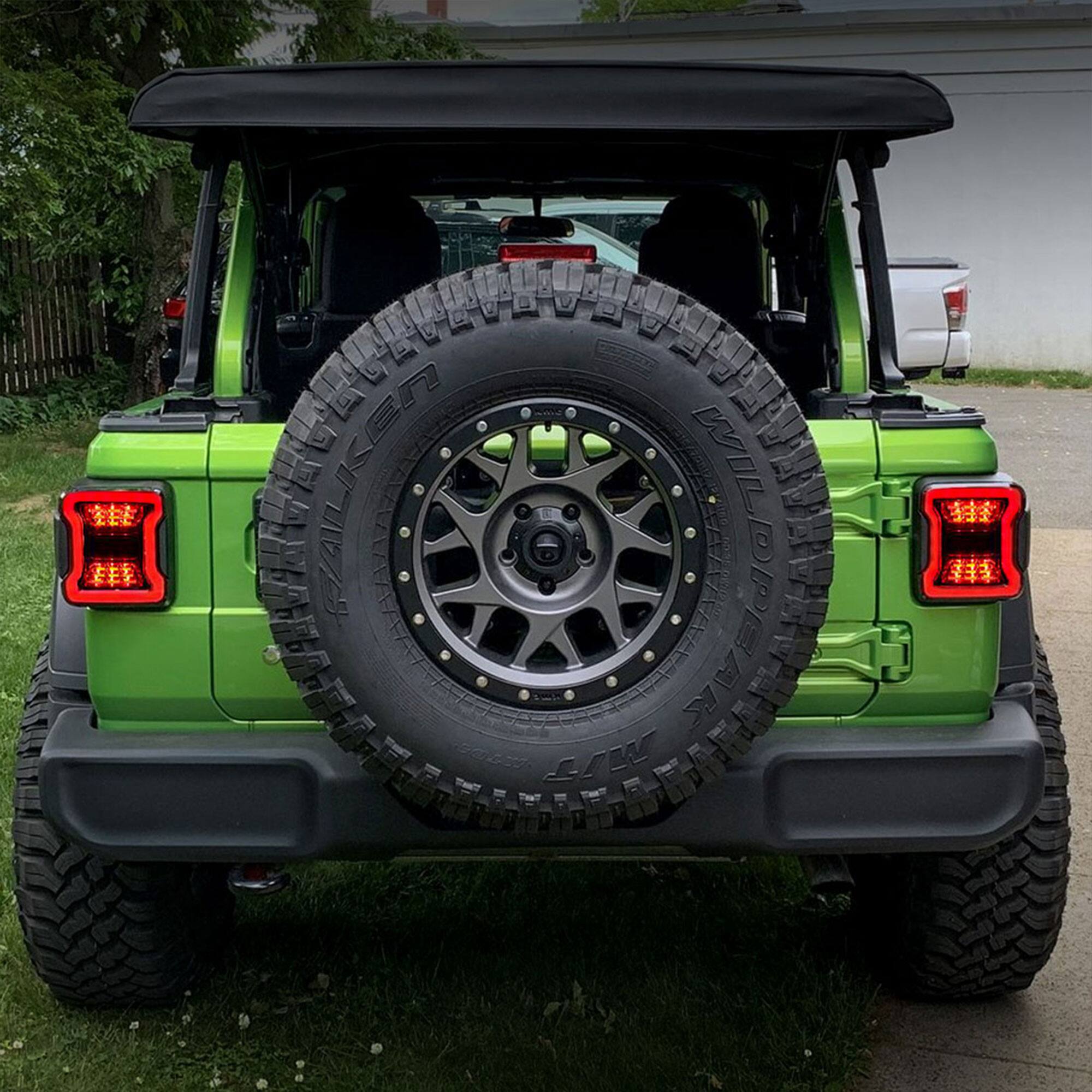 Alt View 7. AMERICAN MODIFIED - AMERICAN MODIFIED Tail Lights for 2018 to 2023 Jeep Wrangler JL Models, Pair - Black.