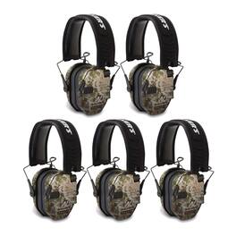 Walkers - Razor Slim Electronic Shooting Ear Muff 5-Pack Bundle - Kryptek Camo