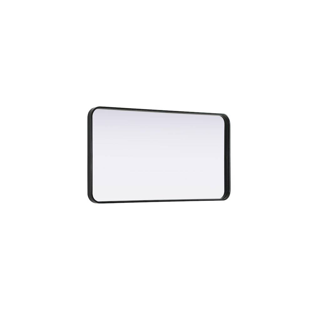 Alt View 1. Elegant Decor - Contour Metal Rectangle Mirror 22x40 in Black - Black.