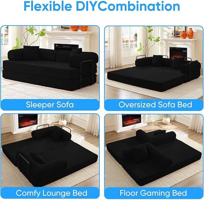 Flexible DIY Combination

- Sleeper Sofa
- Oversized Sofa Bed
- Comfy Lounge Bed
- Floor Gaming Bed