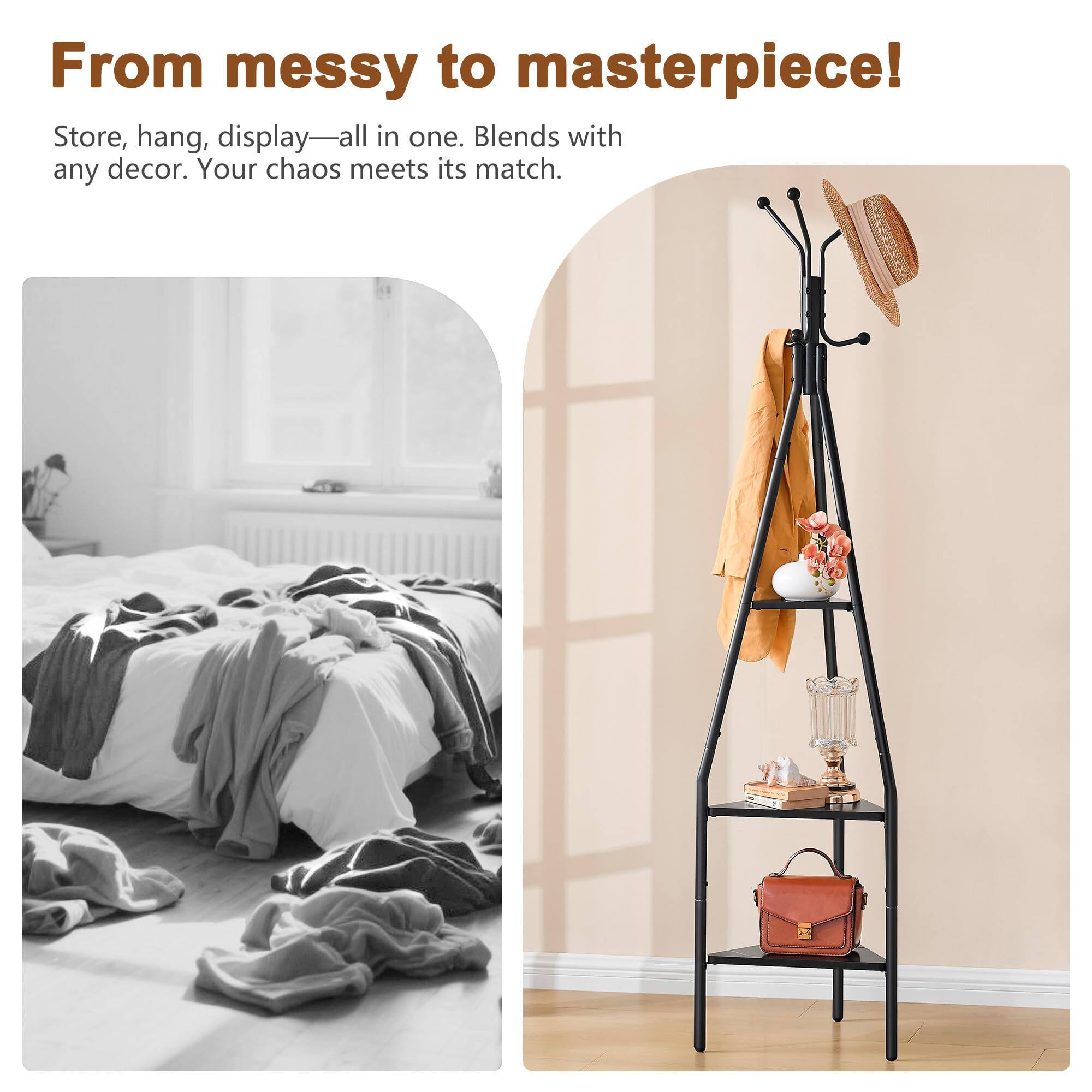 From messy to masterpiece!

Store, hang, display—all in one. Blends with any decor. Your chaos meets its match.