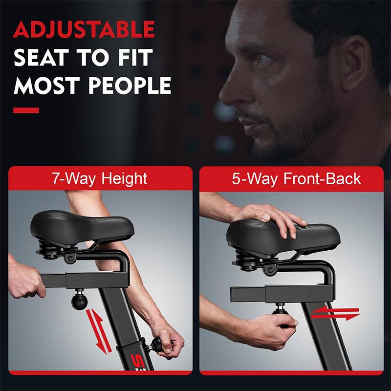 ADJUSTABLE SEAT TO FIT MOST PEOPLE

7-Way Height

5-Way Front-Back