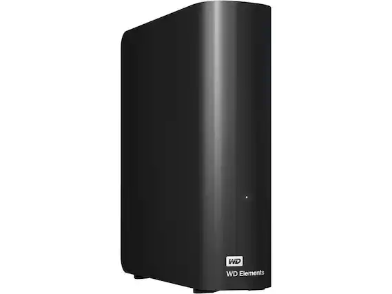 Front. Western Digital - WD Elements 6TB USB 3.0 Desktop External Hard Drive WDBWLG0060HBK-NESN Black - Black.
